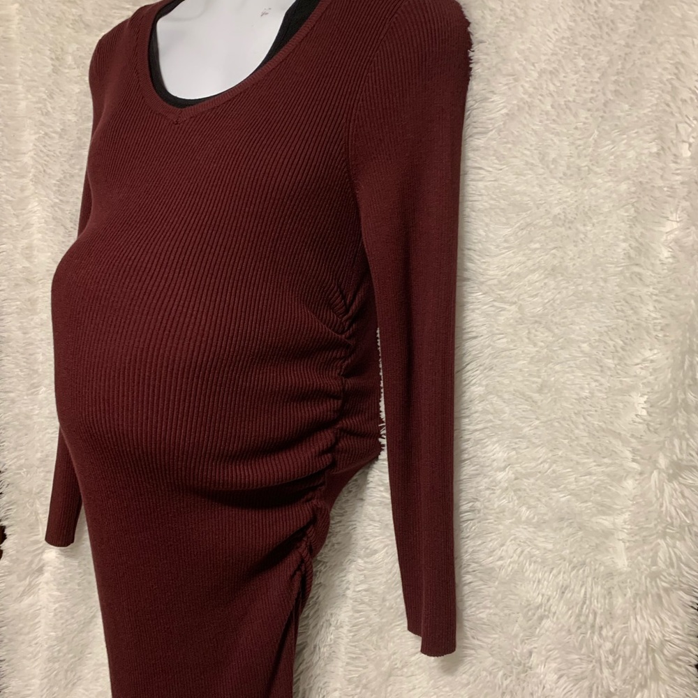 🆕Derek 𝐇𝐞𝐚𝐫𝐭 Rib LongSleeve Maternity Dress - Picture 15 of 16